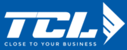Informations de transport Tcl proches du logo de votre entreprise.